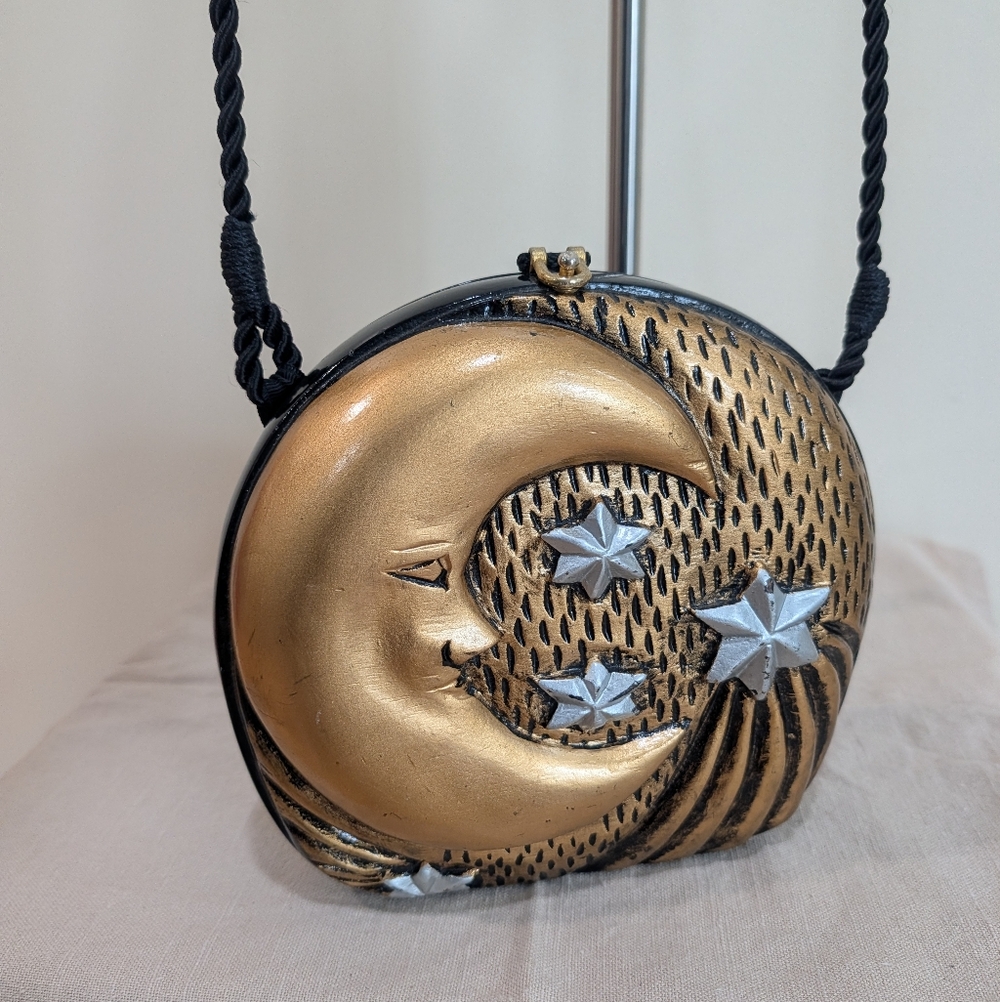 Timmy Woods Gold and Silver Moon Handbag